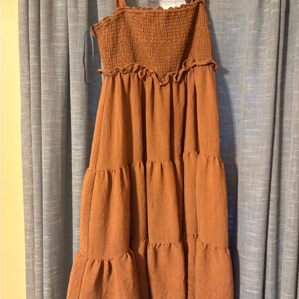 ARULA Warm Brown Textured Fabric